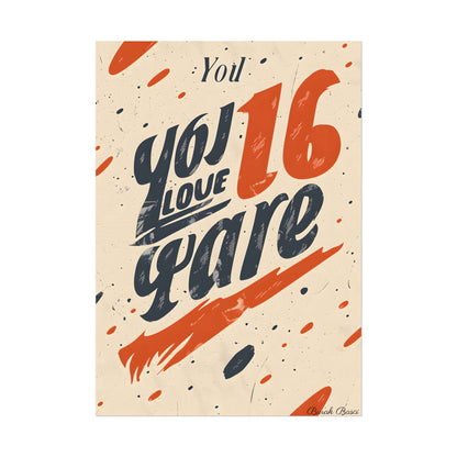 Vintage Distressed Poster Art: Red A - Poster