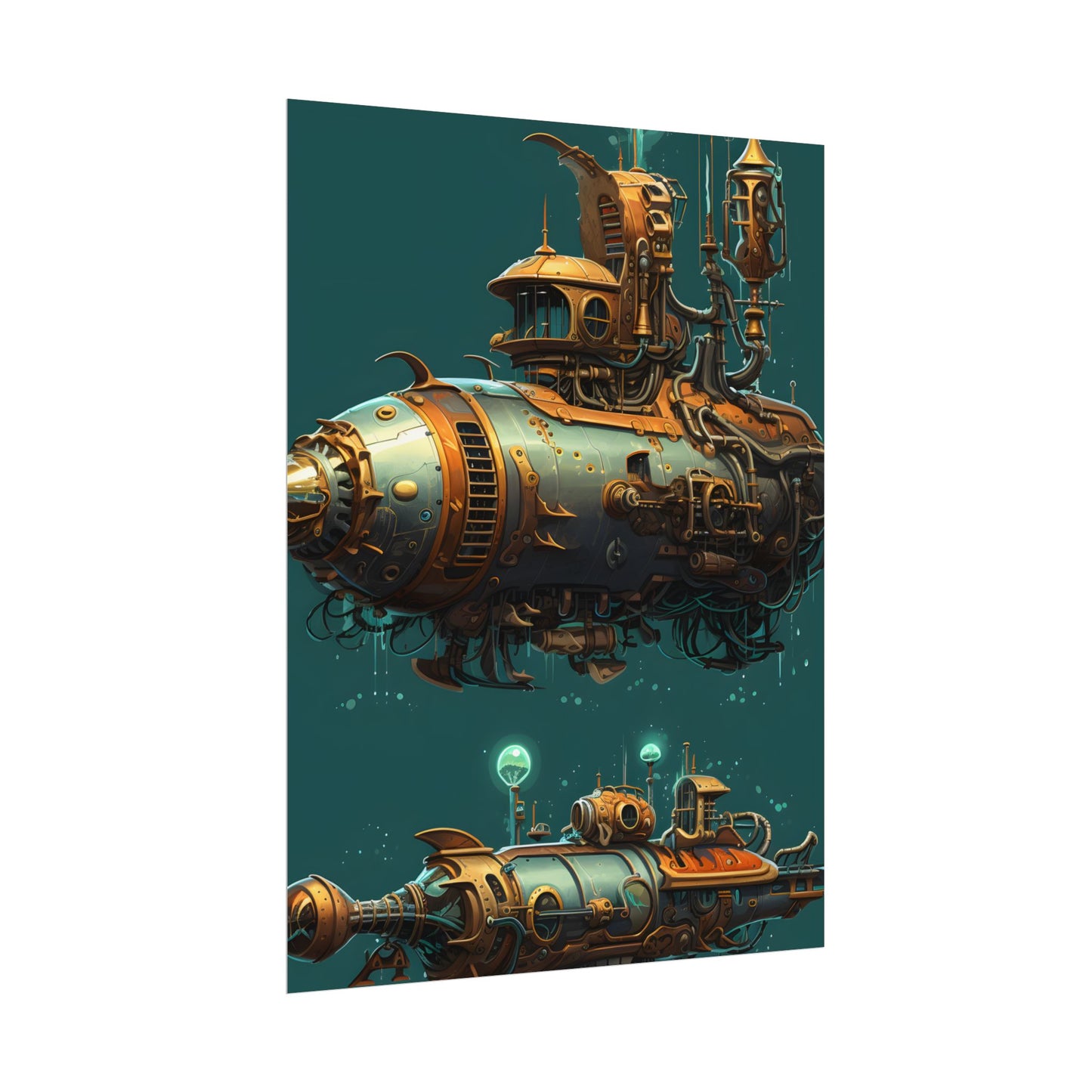 Steampunk Undersea Adventure: Captain Nemos' Submarine Odyssey - Poster
