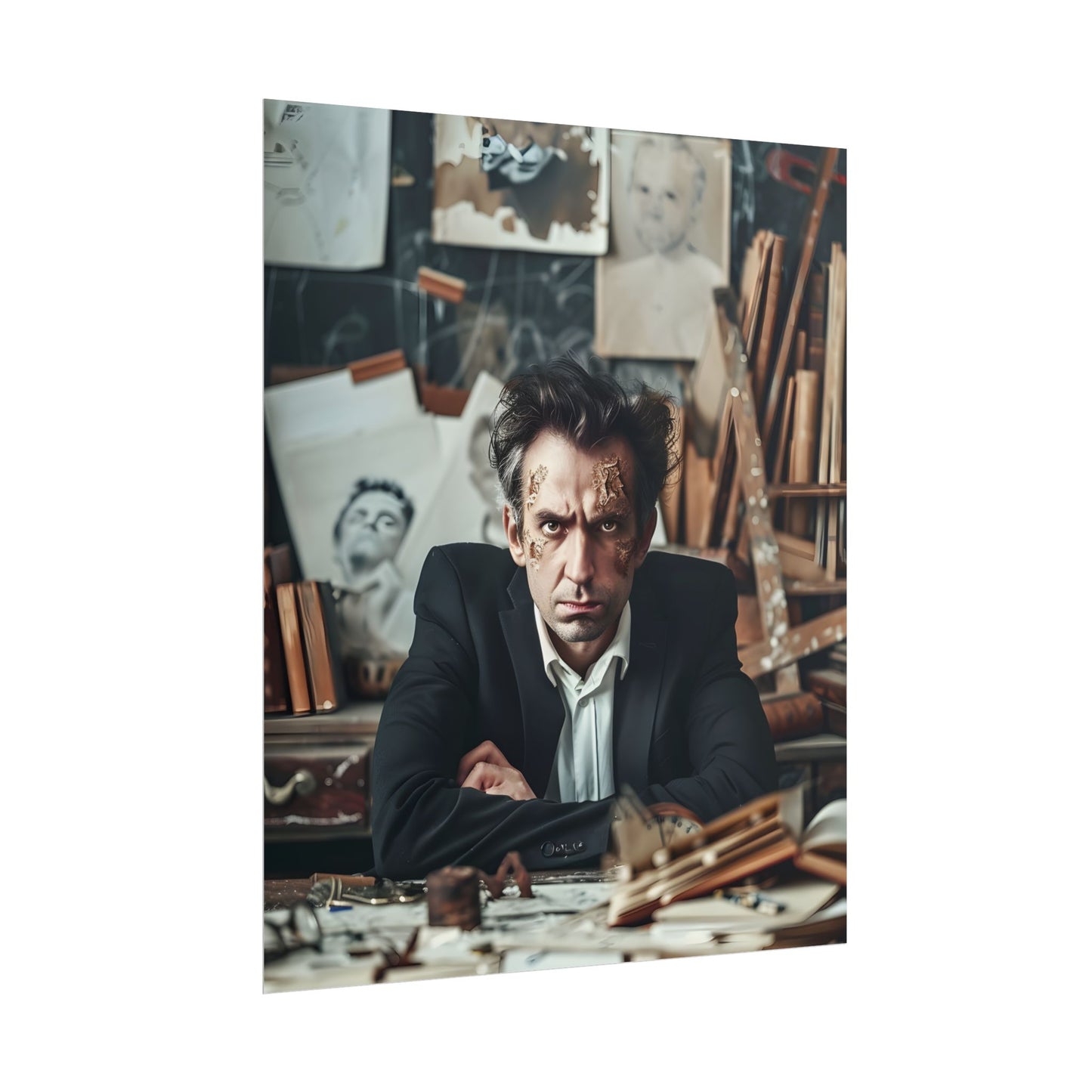 Intimate Self-Reflection: A Man's Portrait - Poster