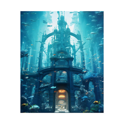 Futuristic Underwater City: Submerged Metropol Artwork - Poster