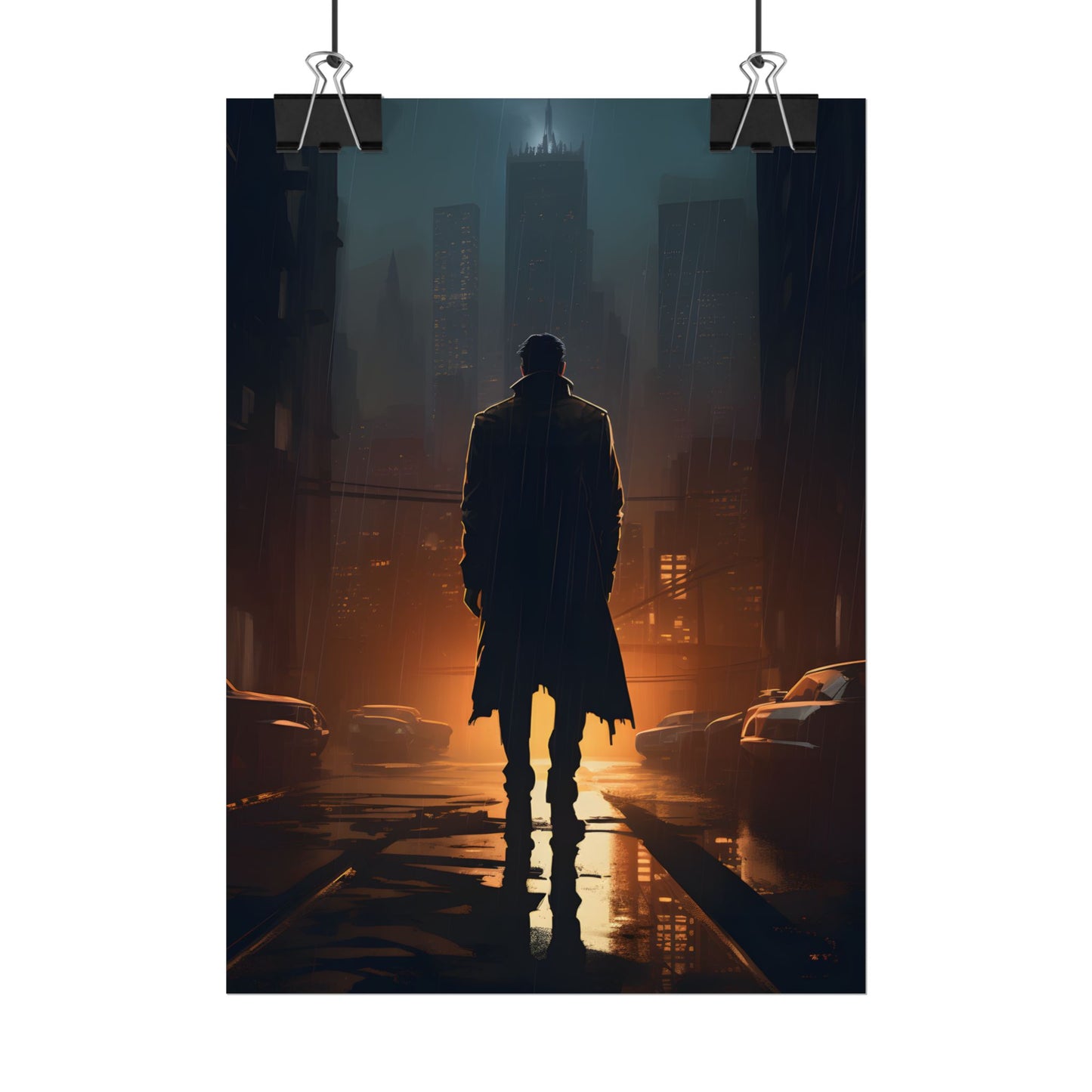 Urban Fantasy Detective: Serious Investigator Artwork - Poster