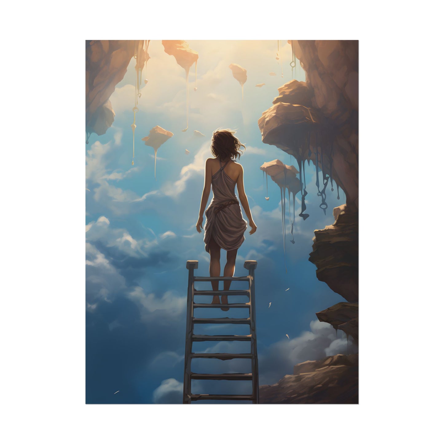 Casual Moment: Person Outdoor Portrait - Poster