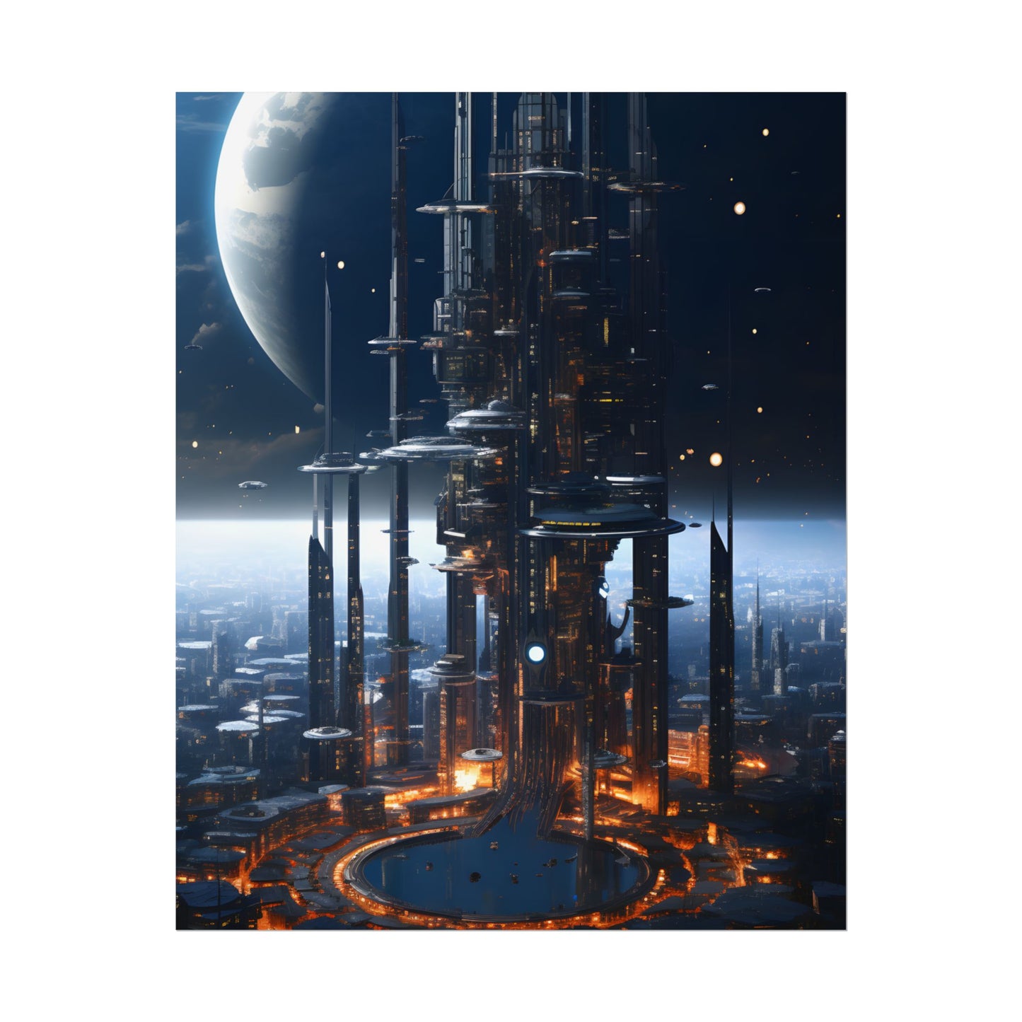 Massive Space Station: Industrial Orbit Artwork - Poster