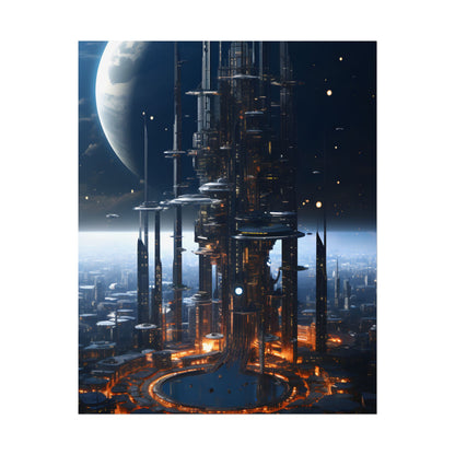 Massive Space Station: Industrial Orbit Artwork - Poster