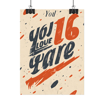 Vintage Distressed Poster Art: Red A - Poster
