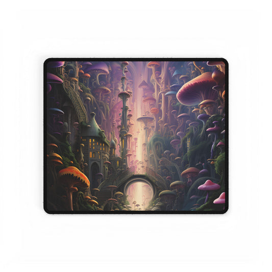 Celestial Art Gallery: Star Motif Interior Scene - Desk Mat