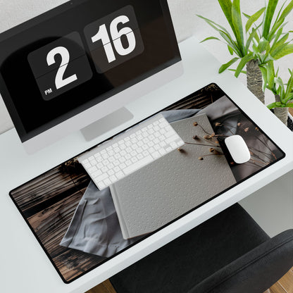 Minimalist Notebook with Embossed Dot Pattern - Desk Mat