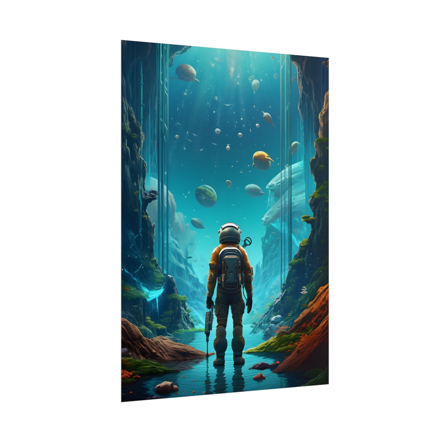 Futuristic Wilderness Explorer: Sci-fi Adventure Artwork - Poster