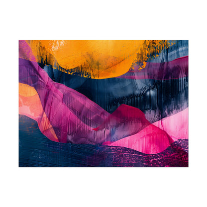 Vibrant Abstract Art: Organic Patterns in Modern Colors - Poster