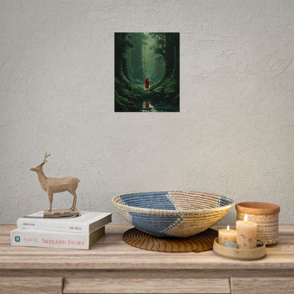 Casual Outdoors: Person in Nature Artwork - Poster