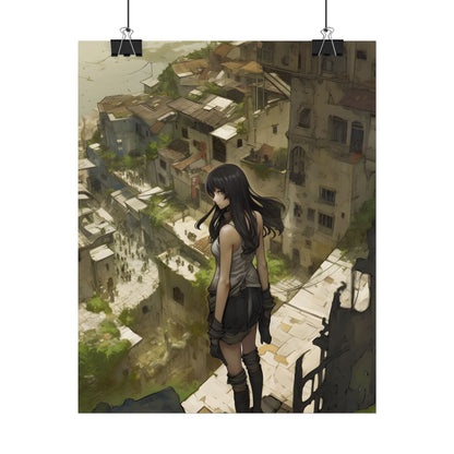 Dramatic Bird's Eye View: Mysterious Anime Encounter - Poster