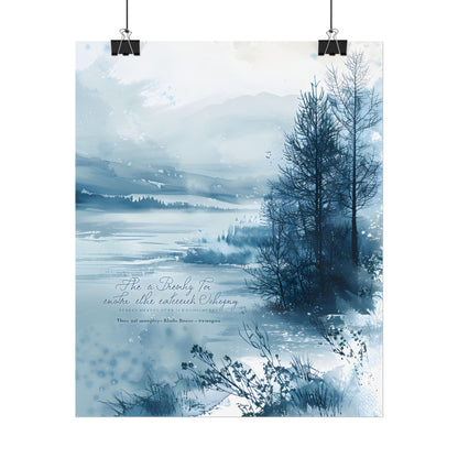 Peaceful Serenity: Winding River and Forest Reflections - Poster