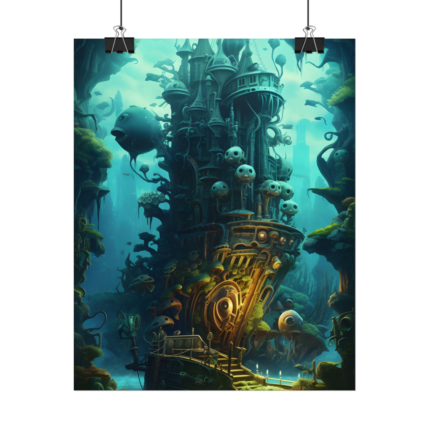 Steampunk Undersea Odyssey: Captain Nemo's Mechanical Voyage - Poster