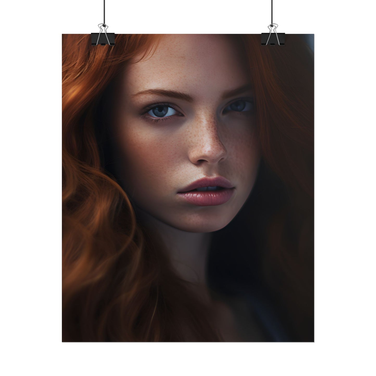 Redhead Model: Sophisticated Portrait Art - Poster