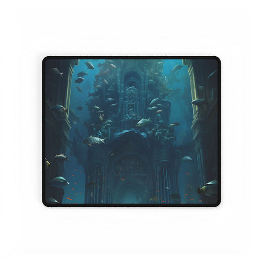 Lost Underwater City: Ancient Civilization Sunken in Blue Waters - Desk Mat
