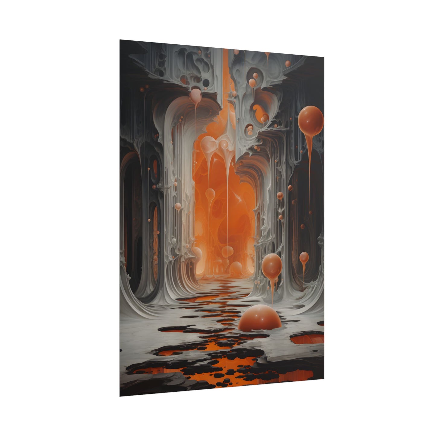 Surreal Fantasy: Tears in Reality with Portals Digital Art - Poster