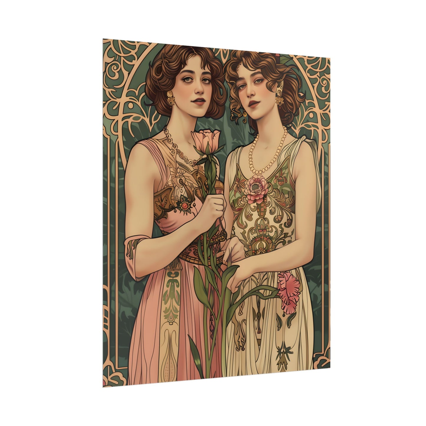 Women in Harmony: Primrose Bloom Artwork - Poster
