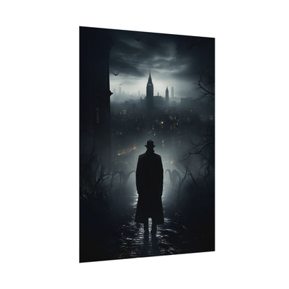 Dark Streets, Hard-Boiled: Urban Fantasy Detective Artwork - Poster