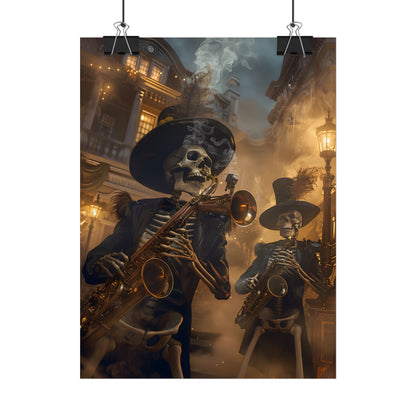 Victorian Skeleton Jazz Band: Lowbrow Artwork in Swing - Poster