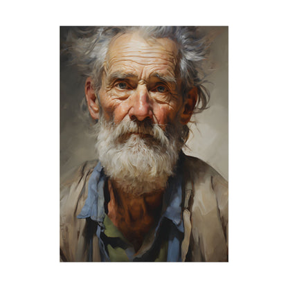 Elderly Wisdom: Portrait of a Timeless Soul - Poster