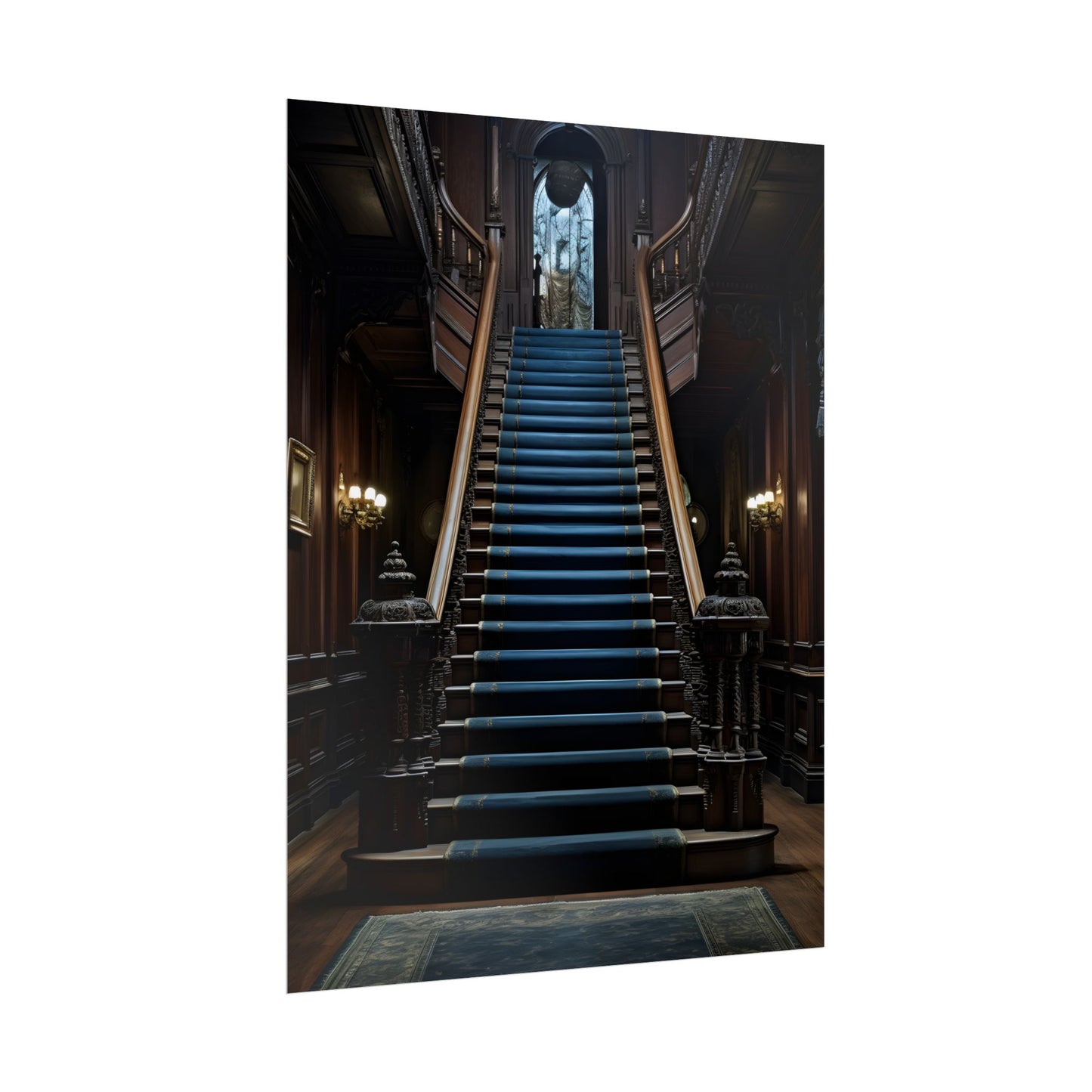 Haunted Gothic Mansion: Spooky Victorian Atmosphere Artwork - Poster