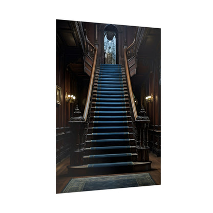 Haunted Gothic Mansion: Spooky Victorian Atmosphere Artwork - Poster
