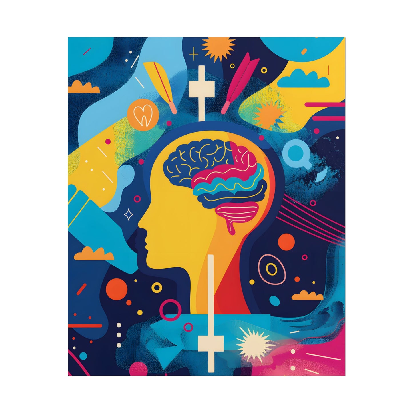 Vibrant Growth Mindset: Inspirational Quote on a Colorful Background - Poster