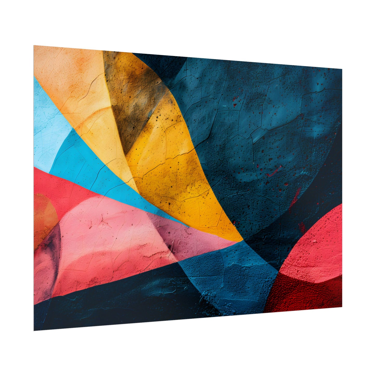 Vibrant Abstract Textured Design: Colorful Artwork - Poster