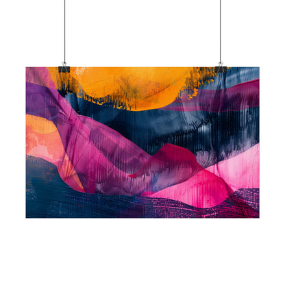 Vibrant Abstract Art: Organic Patterns in Modern Colors - Poster