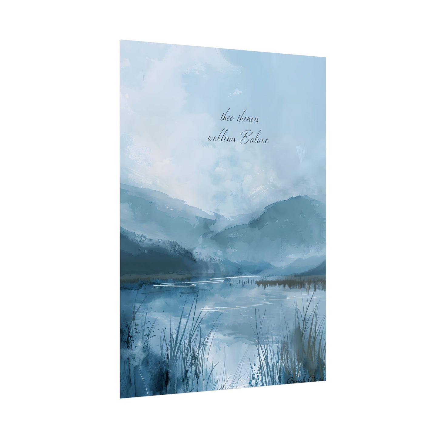 Peaceful Serenade: A Calming Landscape with Inspirational Quote - Poster