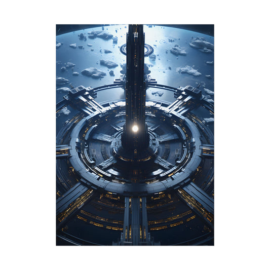 Cosmic Space Station: A Glimpse of Home in the Stars - Poster