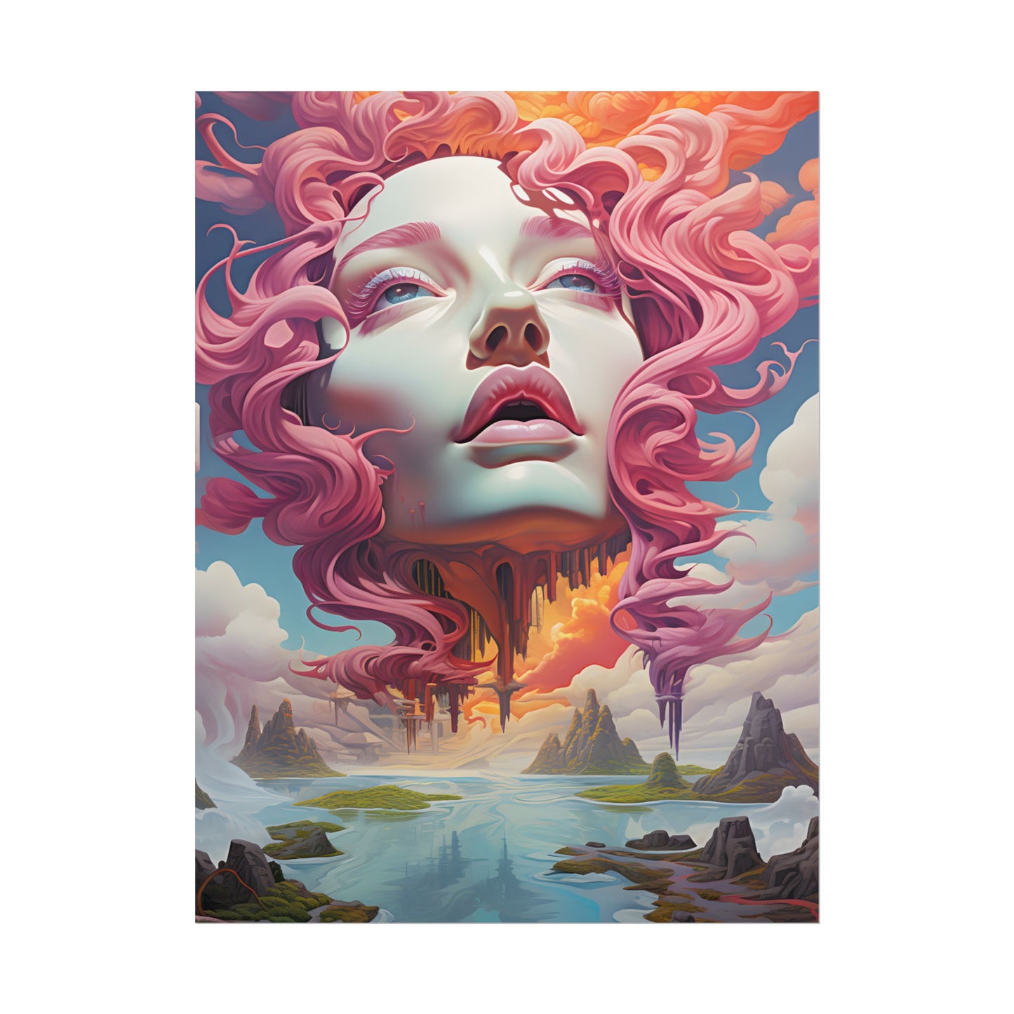 Dreamlike Vortex: Abstract Surreal Scene Art - Poster