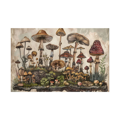 Vintage Mushroom Illustrations: A Collection of Unique Fungi - Poster