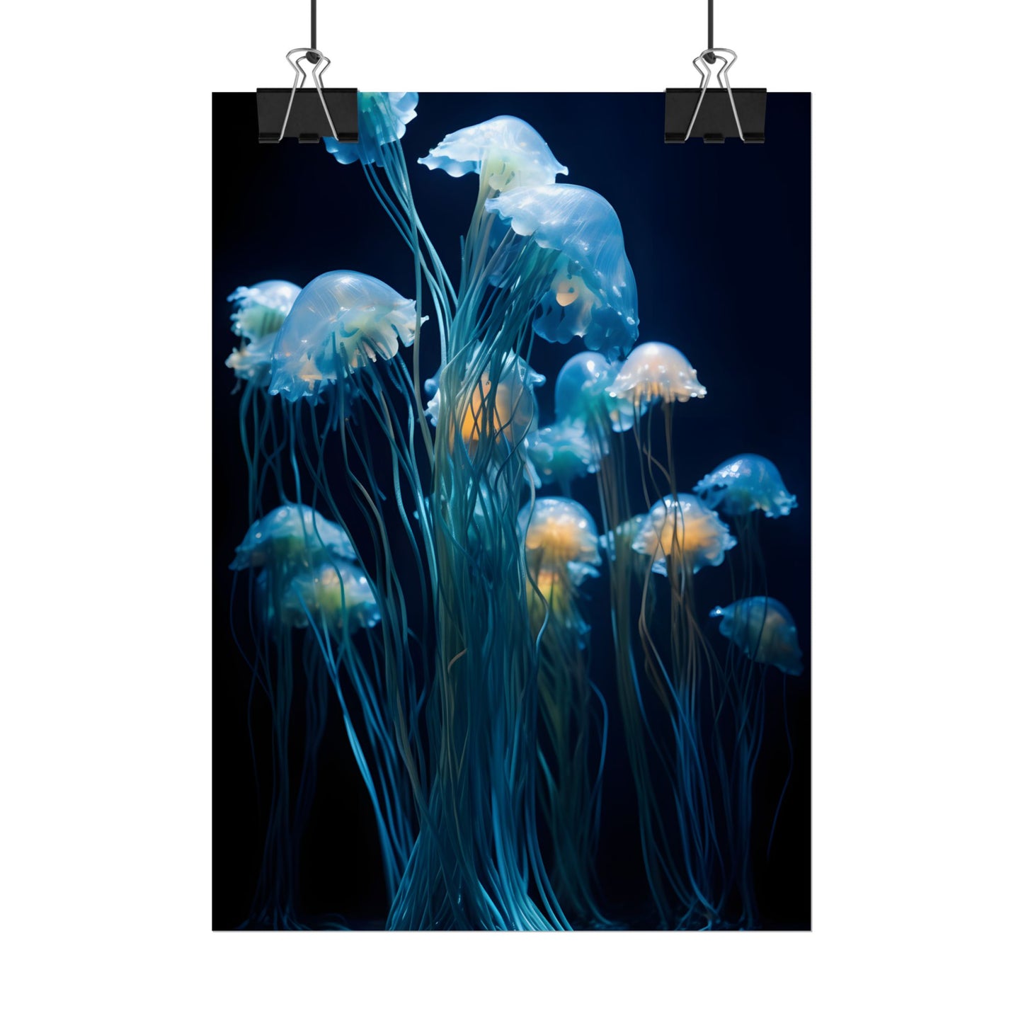 Bioluminescent Oceanic Ballet: Dancer's Magical Night Performance - Poster