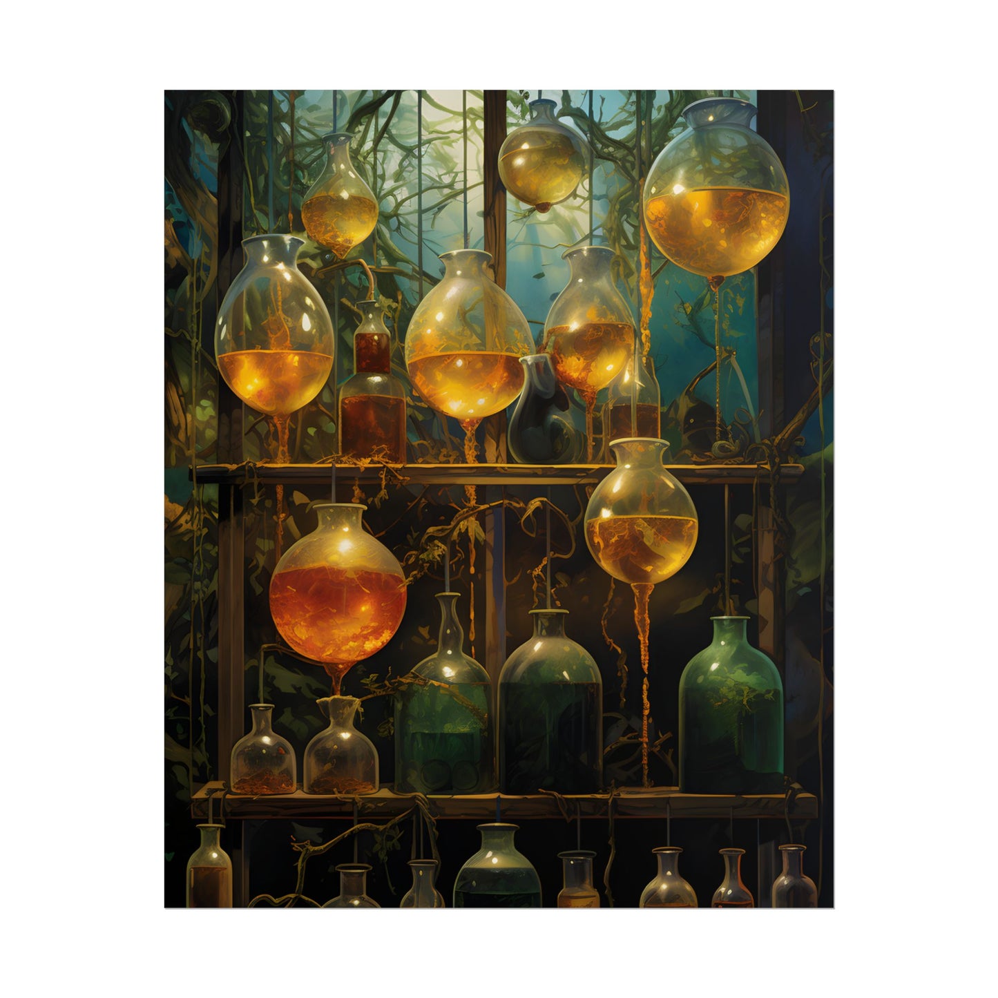 Vigors and Plasmids: Mysterious Lab Equipment Artwork - Poster