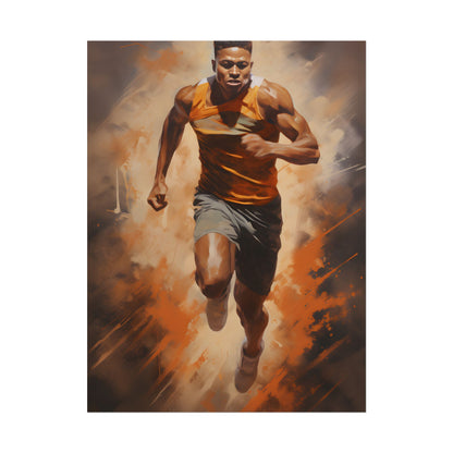 Passionate Fitness Moment: Dedicated Athlete in Action - Poster