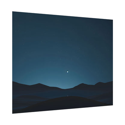 Minimalist Night Sky: Abstract Starry Art - Poster
