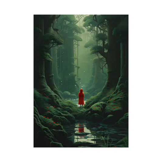Casual Outdoors: Person in Nature Artwork - Poster