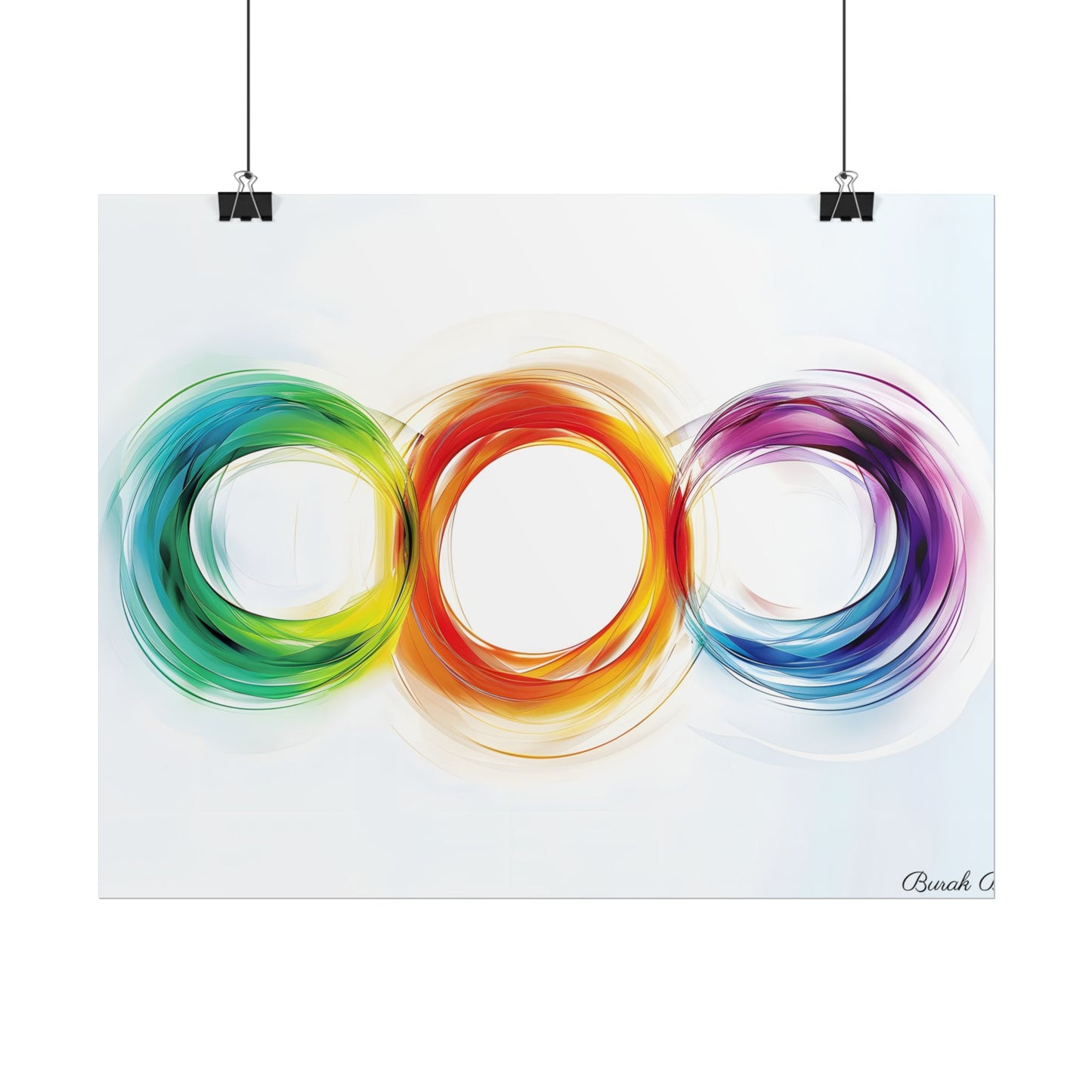 Colorful Swirls: Graphic Art Design - Poster