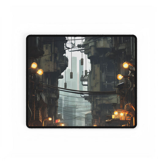 Post-Apocalyptic Steampunk Cityscape: Resilient Metropolis - Desk Mat