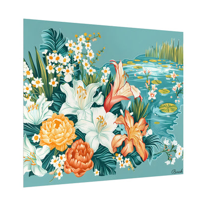 Vibrant Florida State Map: Colorful Artwork - Poster