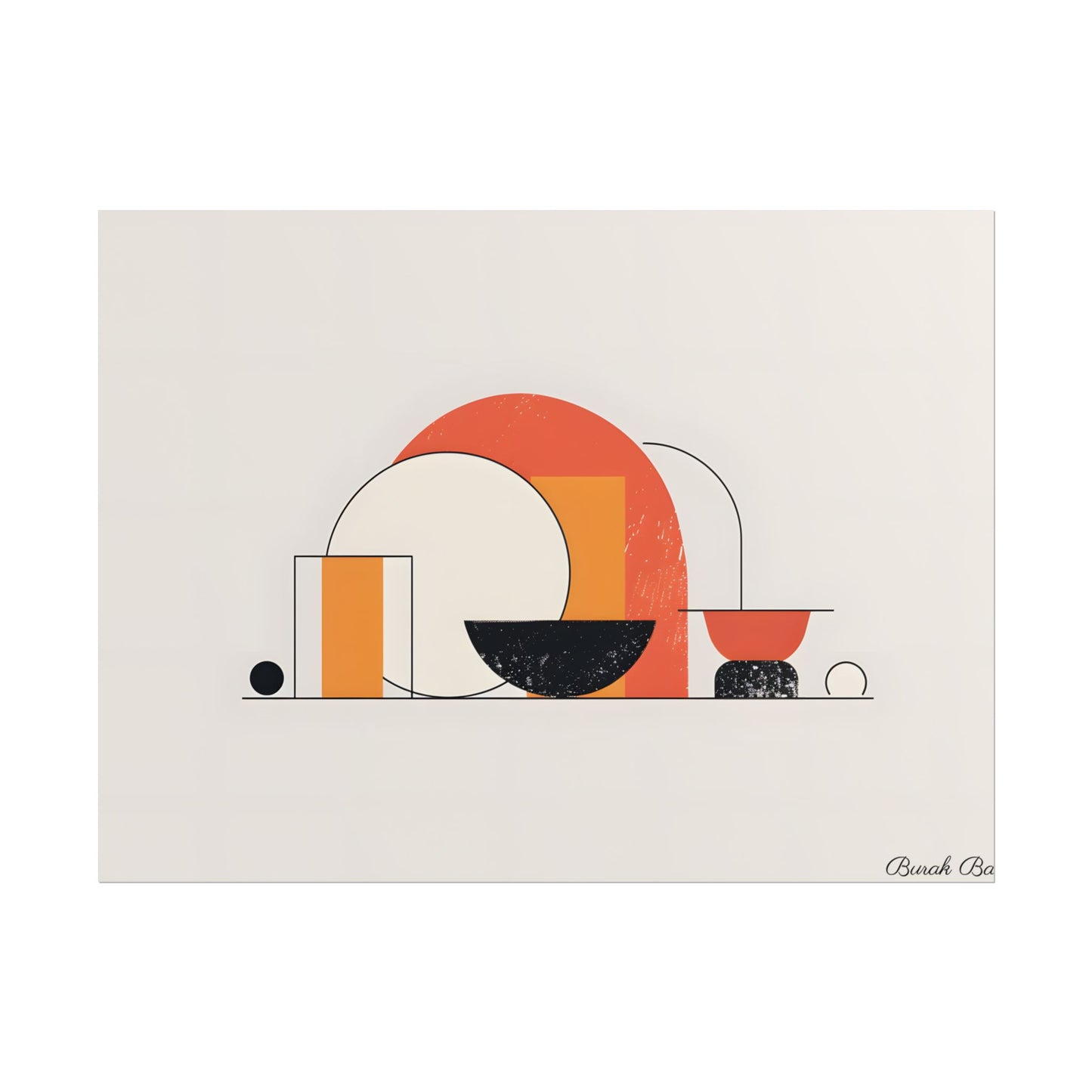 Minimalist Digital Product Design: Bold Block Artwork - Poster