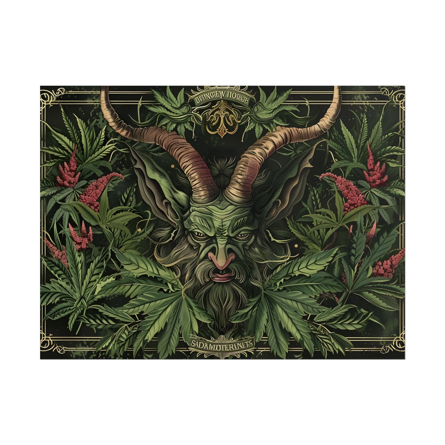 Victorian Devil: Dark Ominous Illustration - Poster