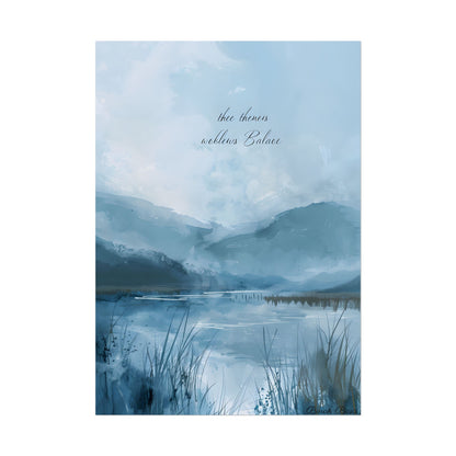 Peaceful Serenade: A Calming Landscape with Inspirational Quote - Poster