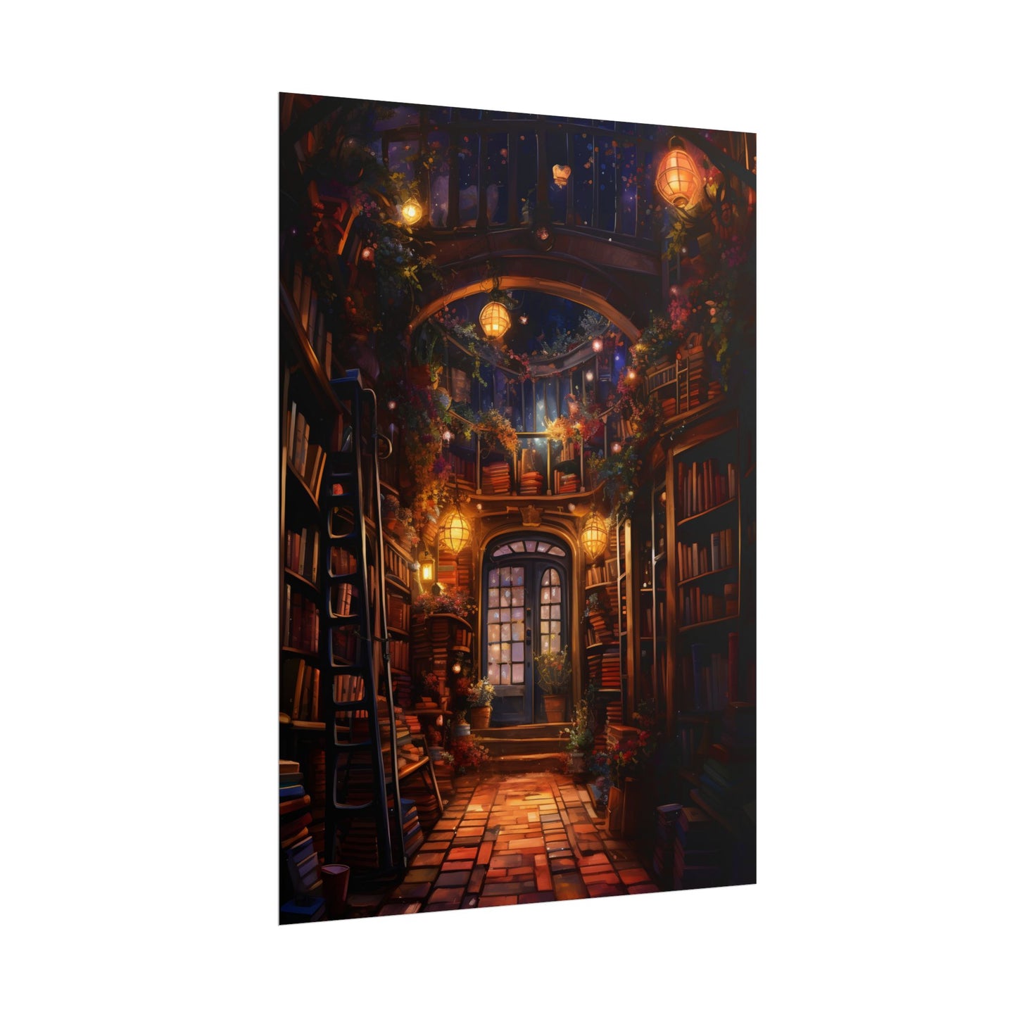 Magical Bookshop: Cozy Charming Bookstore Art - Poster