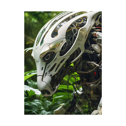 Tranquil Wildlife Sanctuary: AI-Operated Robot in Nature's Harmony - Poster