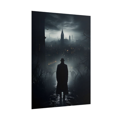 Dark Streets, Hard-Boiled: Urban Fantasy Detective Artwork - Poster