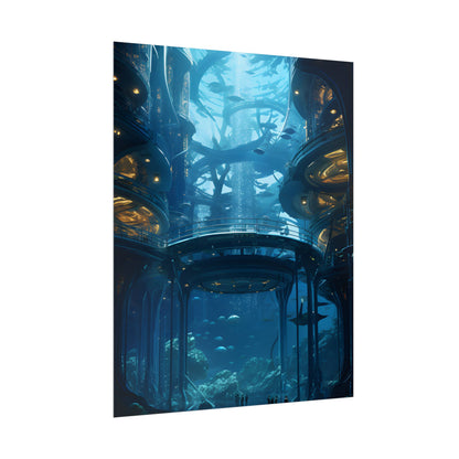 Advanced Underwater City: Visionary Metropol in the Future - Poster