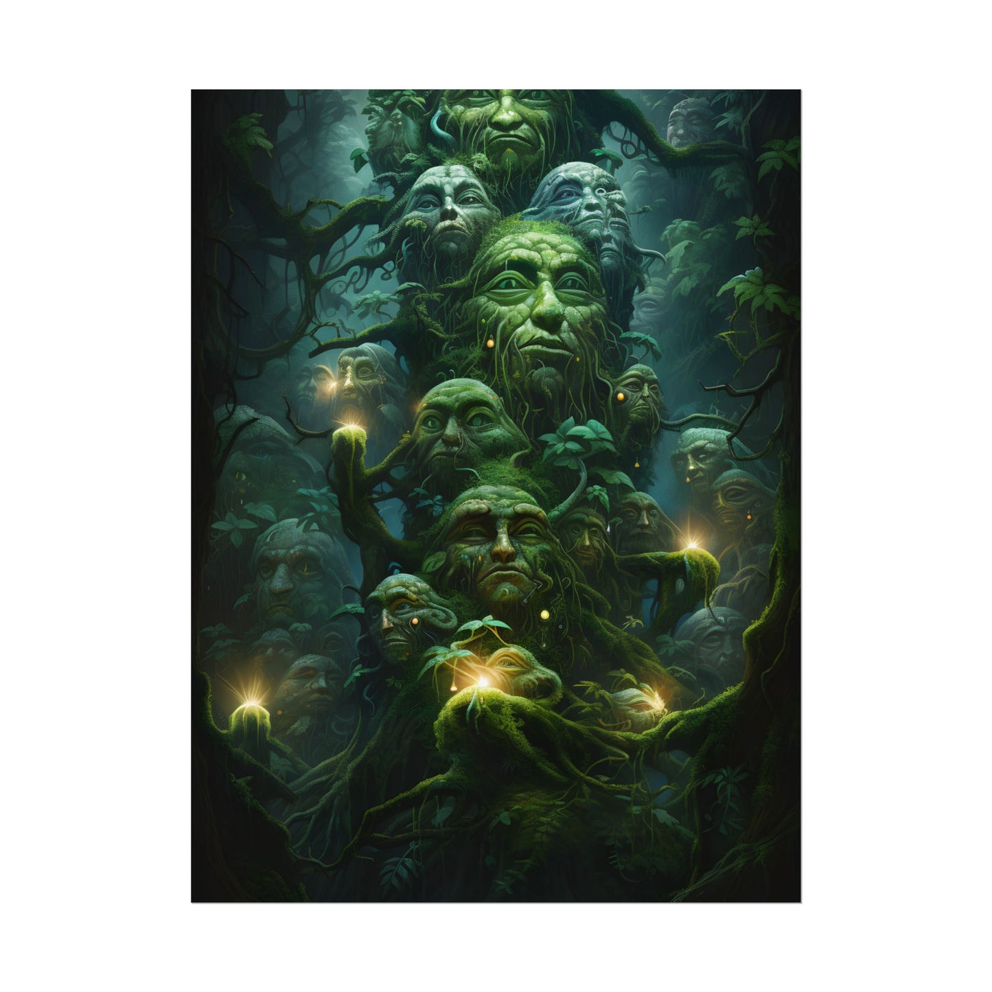 Mystical Ancient Forest Guardians: Natural Artwork - Poster