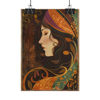 Vintage Art Nouveau Poster: Elegant Design - Poster